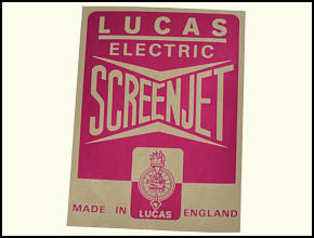 Aufkleber LUCAS SCREENJET