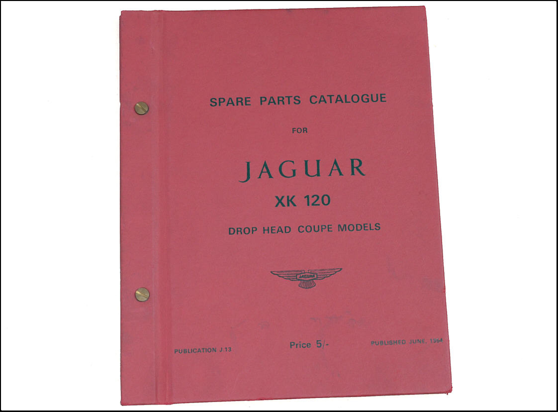 Spare Parts Catalogue Jaguar XK 120 Drop Head Coupe