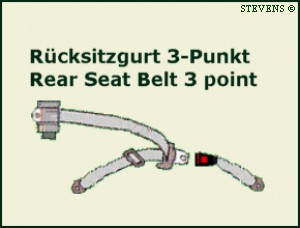 Rücksitzgurt 3-Punkt-Automatic in BEIGE