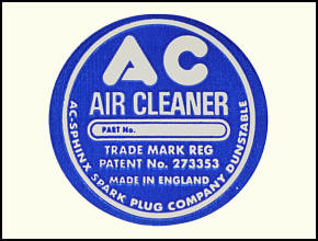 Aufkleber AC AIR CLEANER