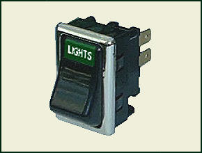 LICHTSCHALTER Chrom, beleuchtet